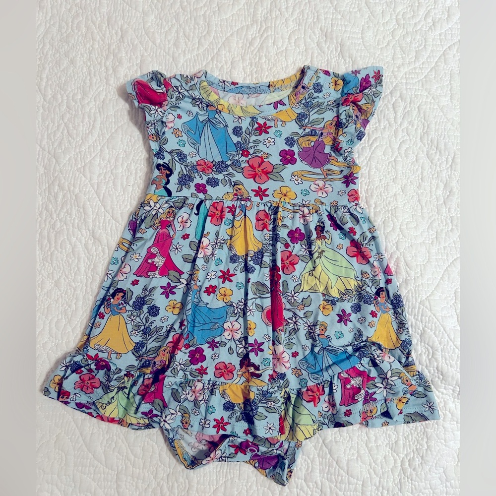 NWOT 12-18 month Posh Peanut Bamboo Disney Princess twirl dress with bodysuit.